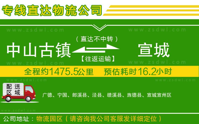 中山古鎮(zhèn)到宣城物流專線