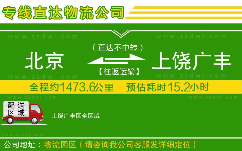 北京到上饒廣豐區(qū)物流專線
