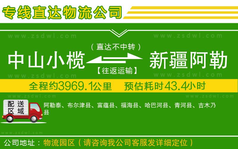 中山小欖到新疆阿勒泰地區(qū)物流專線