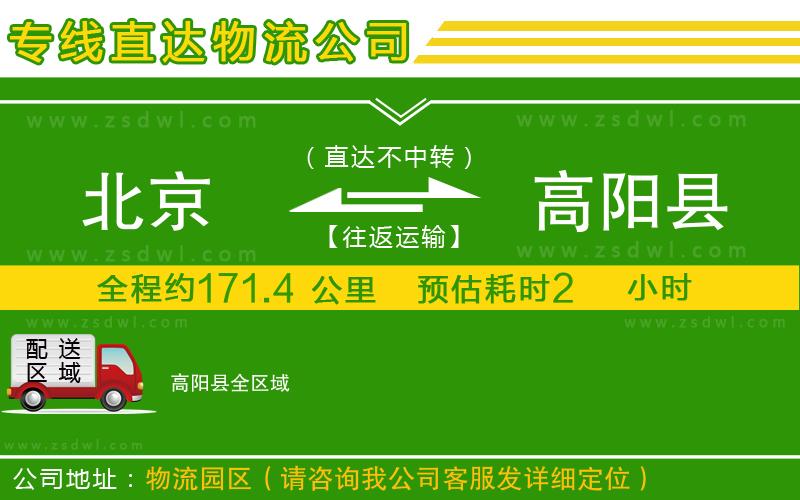 北京到高陽縣物流專線