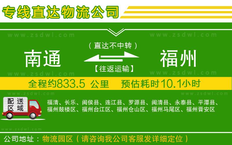 南通到福州物流公司