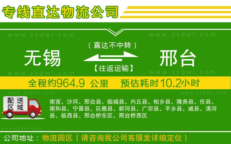無錫到邢臺物流專線