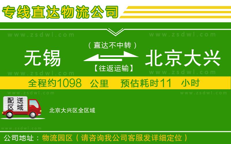 無錫到北京大興區(qū)物流公司 無錫到北京大興區(qū)物流公司