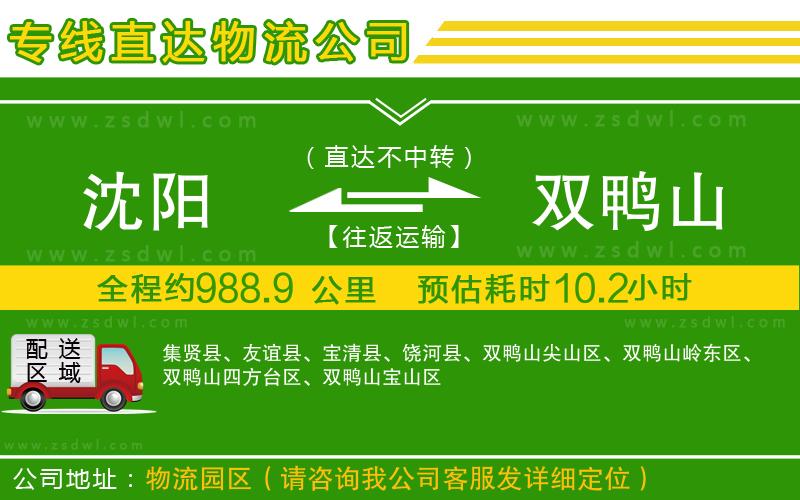 沈陽到雙鴨山物流公司 沈陽到雙鴨山物流公司