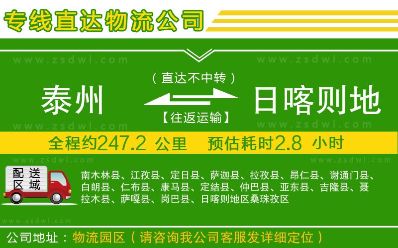 泰州到日喀則地區(qū)物流專線