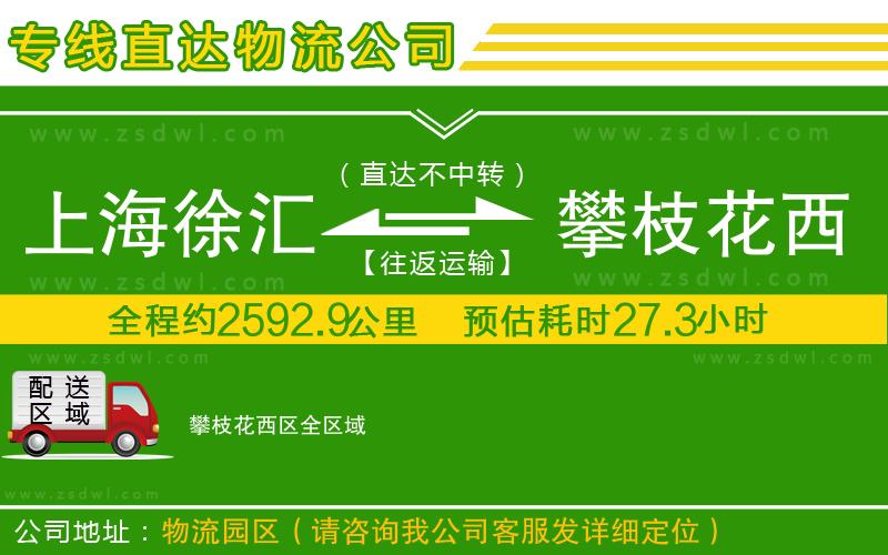 上海徐匯區(qū)到攀枝花西區(qū)物流專線