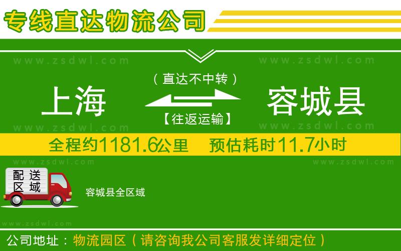 上海到容城縣物流專線