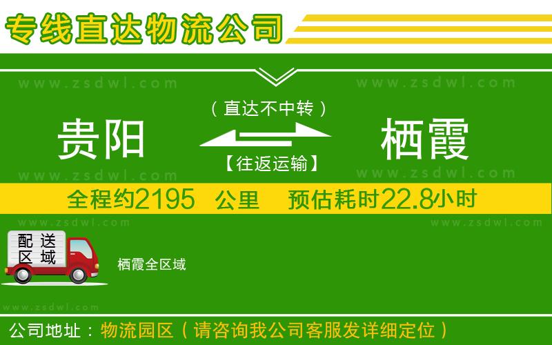 貴陽到棲霞物流公司