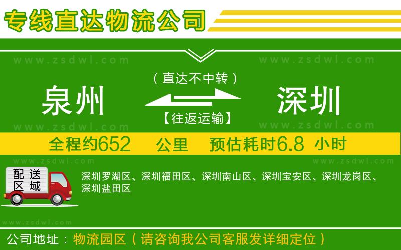 泉州到深圳物流專線