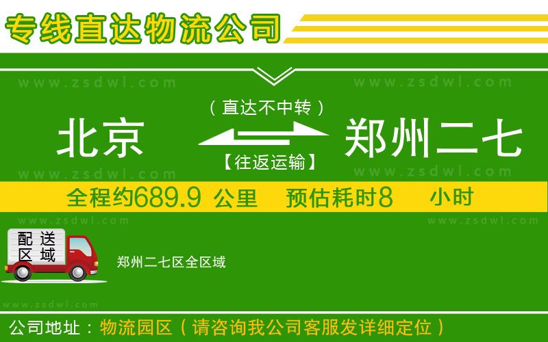 北京到鄭州二七區(qū)物流專線