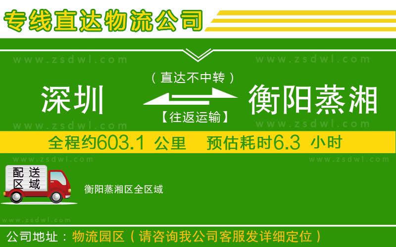 深圳到衡陽蒸湘區(qū)物流專線