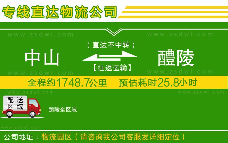 中山到醴陵物流專線 中山到醴陵物流專線