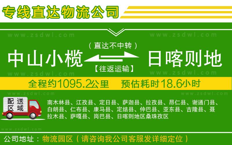 中山小欖到日喀則地區(qū)物流專線