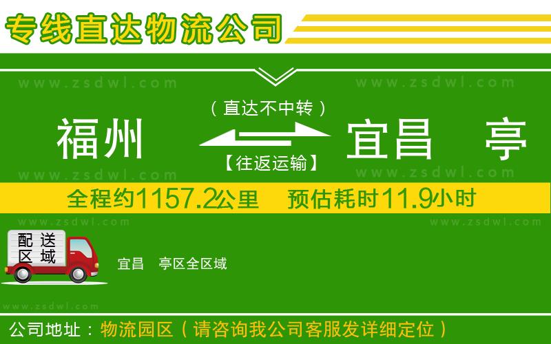 福州到宜昌猇亭區(qū)物流專線