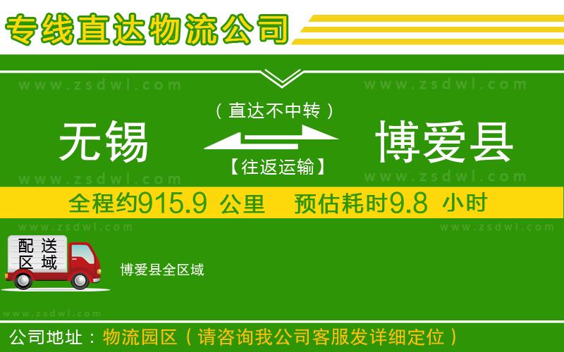 無(wú)錫到博愛(ài)縣物流公司