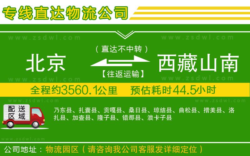 北京到西藏山南地區(qū)物流專線