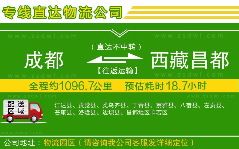 成都到西藏昌都地區(qū)物流專線