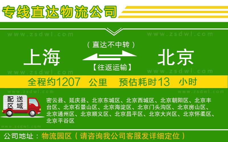 上海到北京物流專線