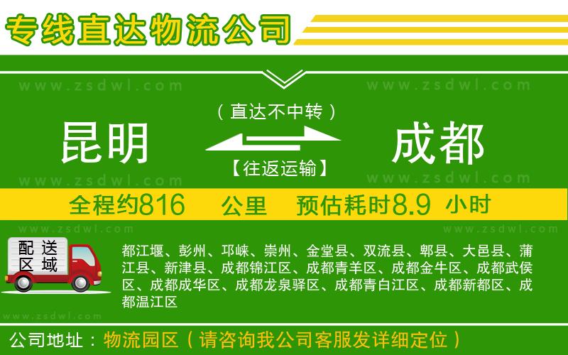 昆明到成都物流專線