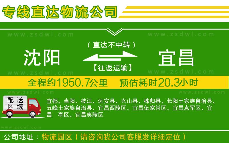 沈陽到宜昌物流公司 沈陽到宜昌物流公司