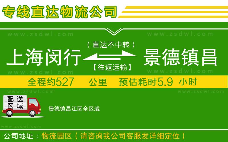 上海閔行區(qū)到景德鎮(zhèn)昌江區(qū)物流專線 上海閔行區(qū)到景德鎮(zhèn)昌江區(qū)物流專線