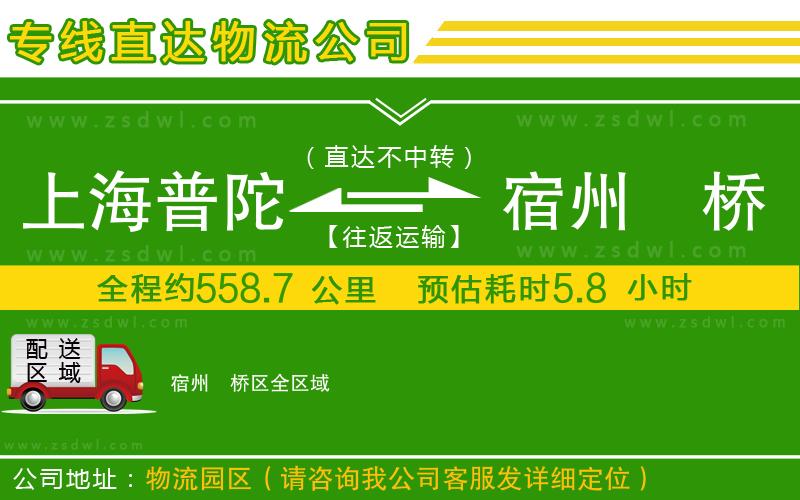 上海普陀區(qū)到宿州埇橋區(qū)物流公司