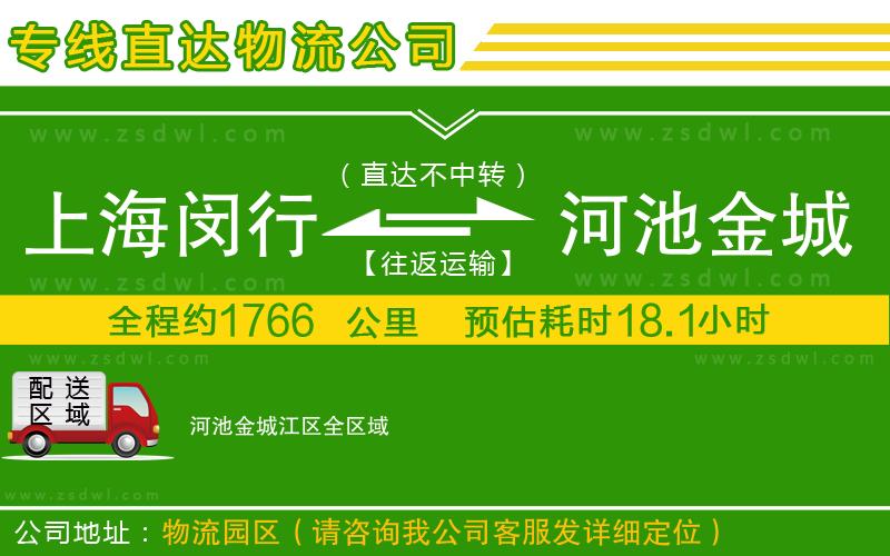 上海閔行區(qū)到河池金城江區(qū)物流專(zhuān)線 上海閔行區(qū)到河池金城江區(qū)物流專(zhuān)線