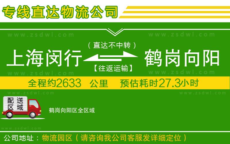 上海閔行區(qū)到鶴崗向陽區(qū)物流公司