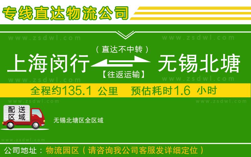 上海閔行區(qū)到無錫北塘區(qū)物流公司 上海閔行區(qū)到無錫北塘區(qū)物流公司