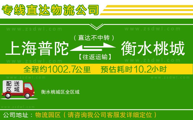 上海普陀區(qū)到衡水桃城區(qū)物流專線