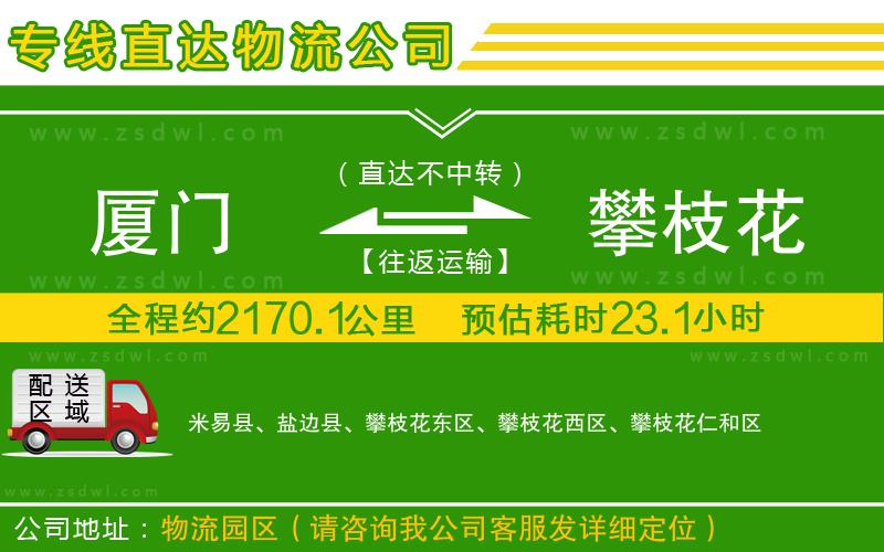 廈門到攀枝花物流專線 廈門到攀枝花物流專線