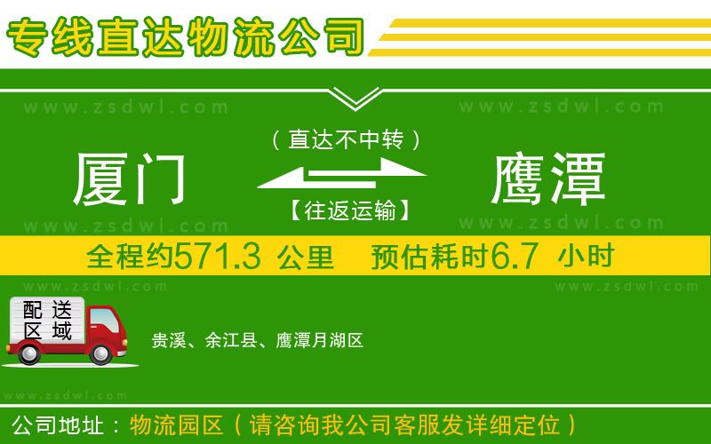 廈門到鷹潭物流公司 廈門到鷹潭物流公司