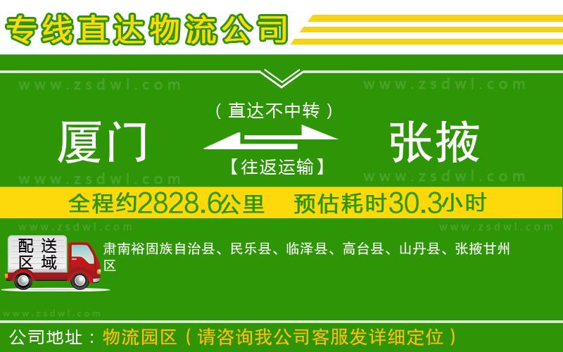 廈門到張掖物流專線 廈門到張掖物流專線