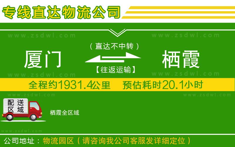 廈門到棲霞物流專線