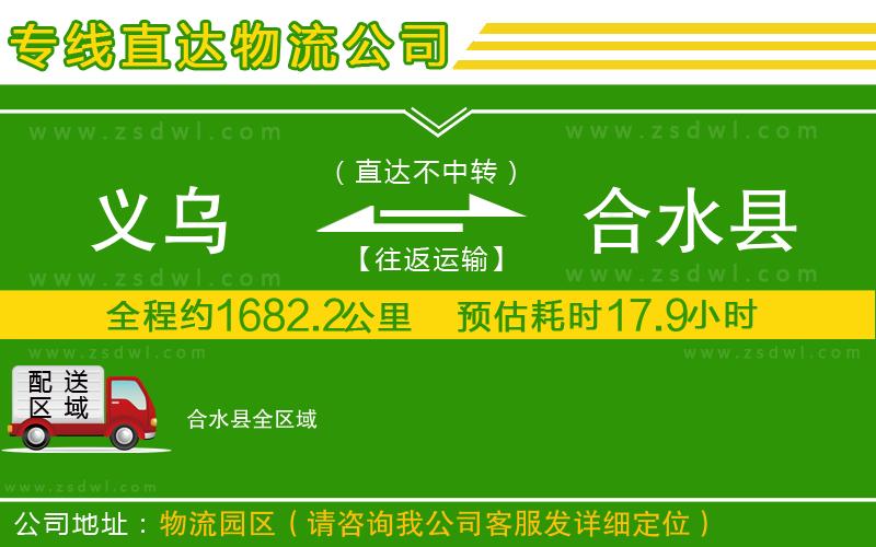 義烏到合水縣物流專線